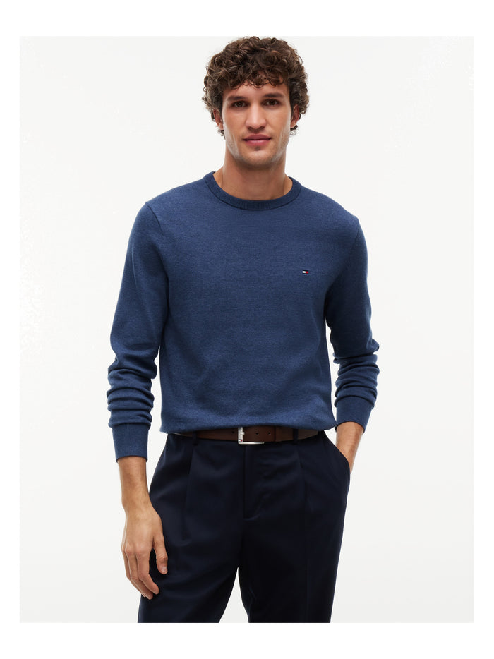 TOMMY HILFIGER Essential Ssnl Cotton Crew Neck Aegean Sea Heather - image 2