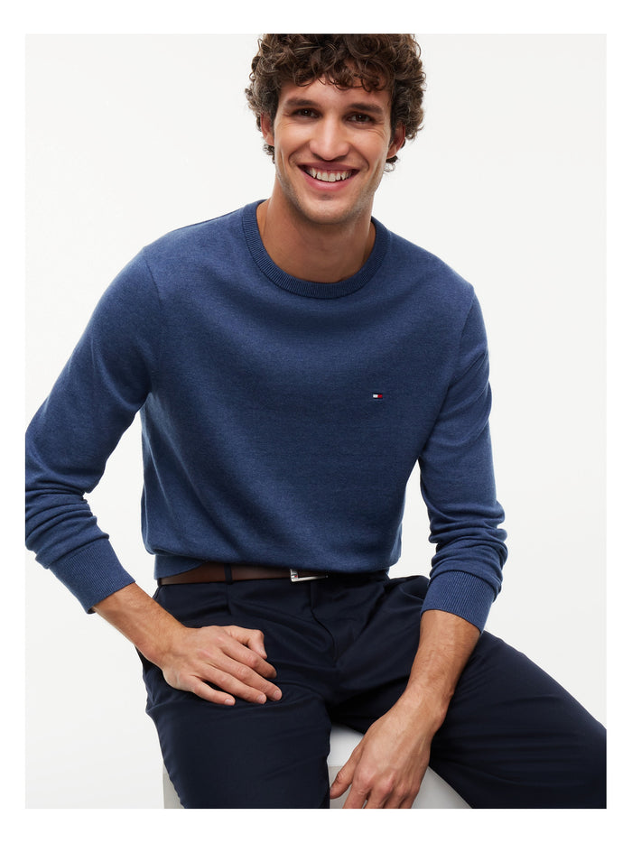 TOMMY HILFIGER Essential Ssnl Cotton Crew Neck Aegean Sea Heather - image 4