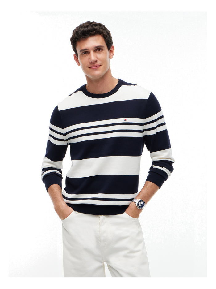 TOMMY HILFIGER Essential Ssnl Cotton Crew Neck Desert Sky/Ivory Petal - image 2