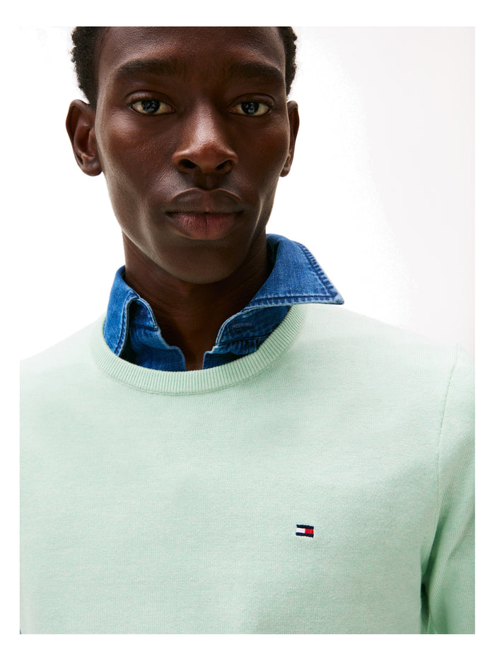 TOMMY HILFIGER Essential Ssnl Cotton Crew Neck Minty Essence Heather - image 3