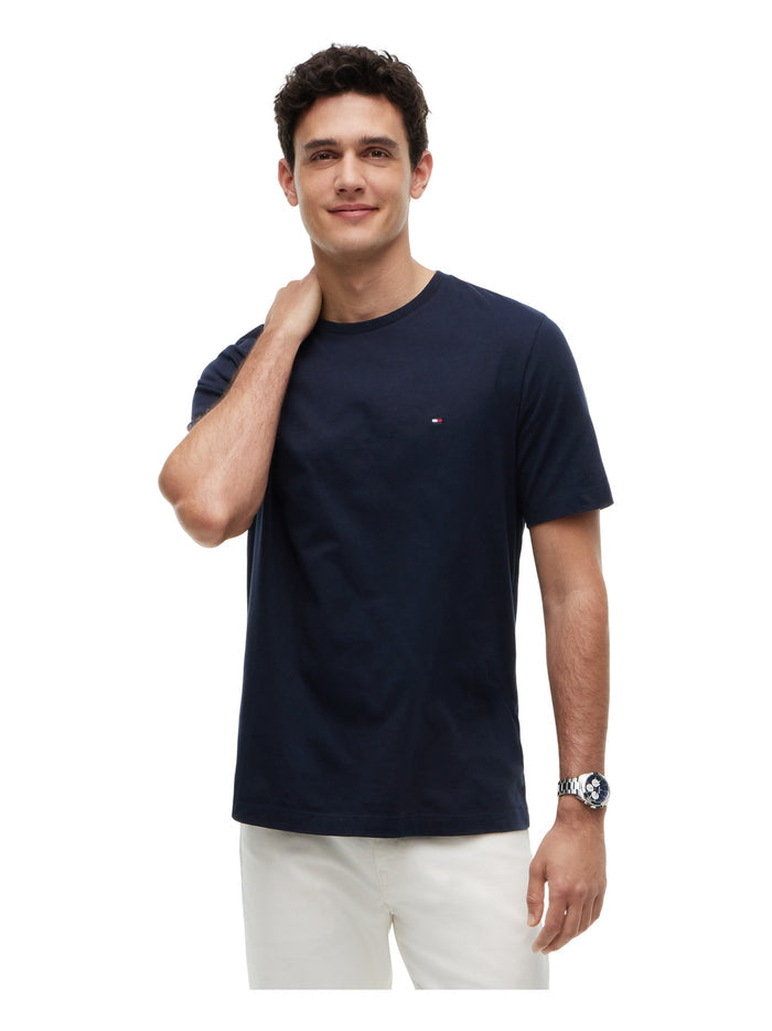 TOMMY HILFIGER Essential Reg Fit Solid Tee Navy Blue - image 2