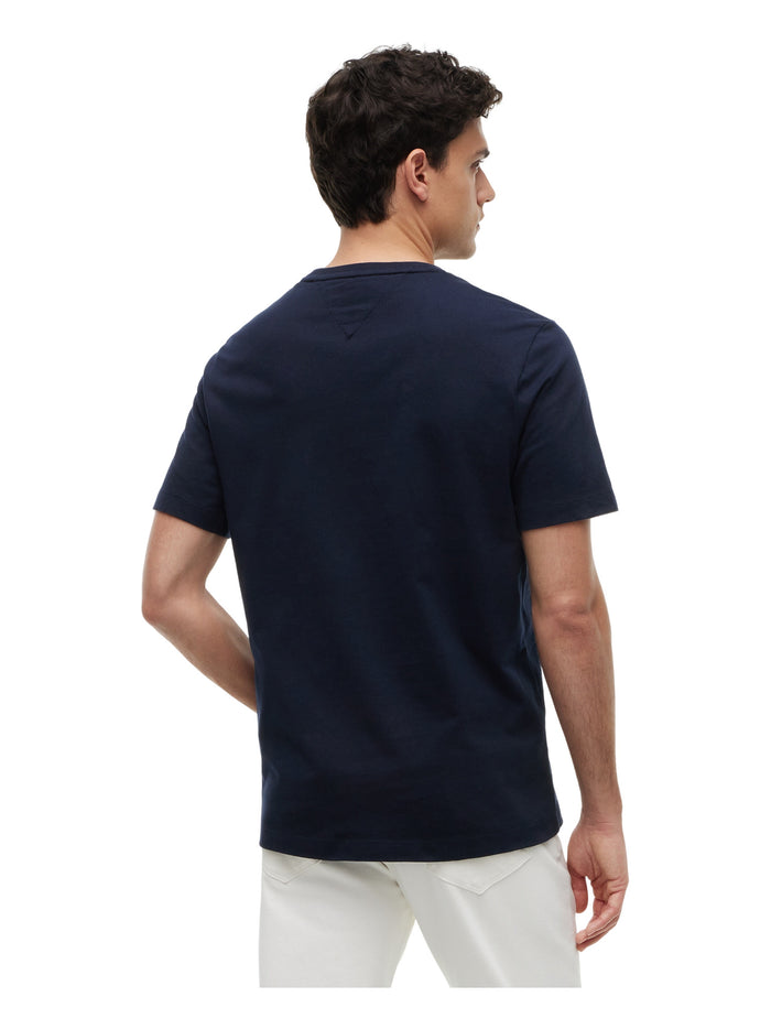 TOMMY HILFIGER Essential Reg Fit Solid Tee Navy Blue - image 5