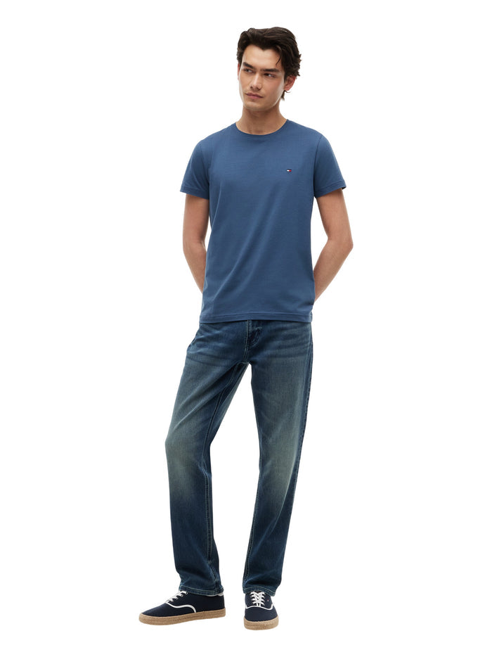 TOMMY HILFIGER Stretch Slim Fit Tee Aegean Sea - image 3