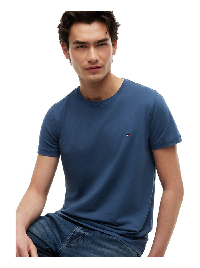 TOMMY HILFIGER Stretch Slim Fit Tee Aegean Sea - image 4