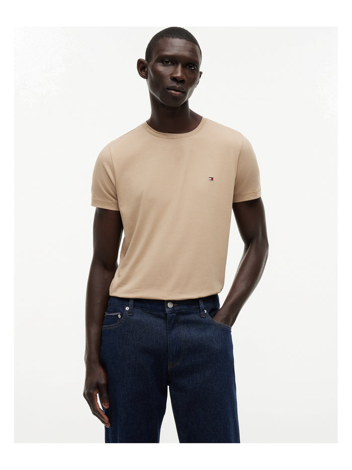 TOMMY HILFIGER Stretch Slim Fit Tee Batique Khaki - image 2