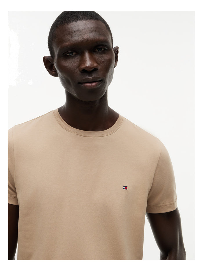 TOMMY HILFIGER Stretch Slim Fit Tee Batique Khaki - image 4