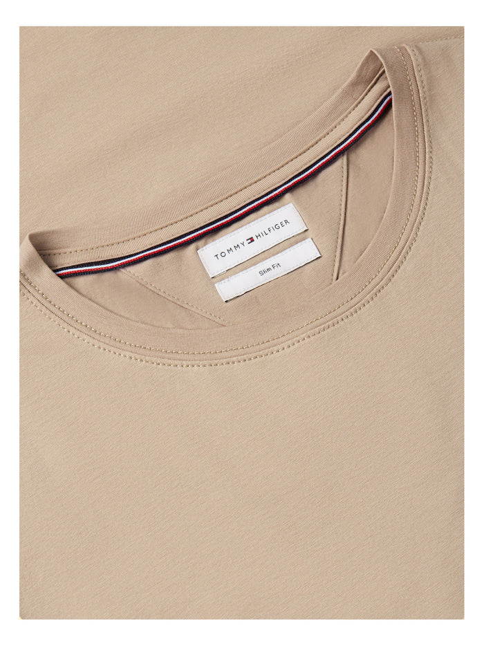 TOMMY HILFIGER Stretch Slim Fit Tee Batique Khaki