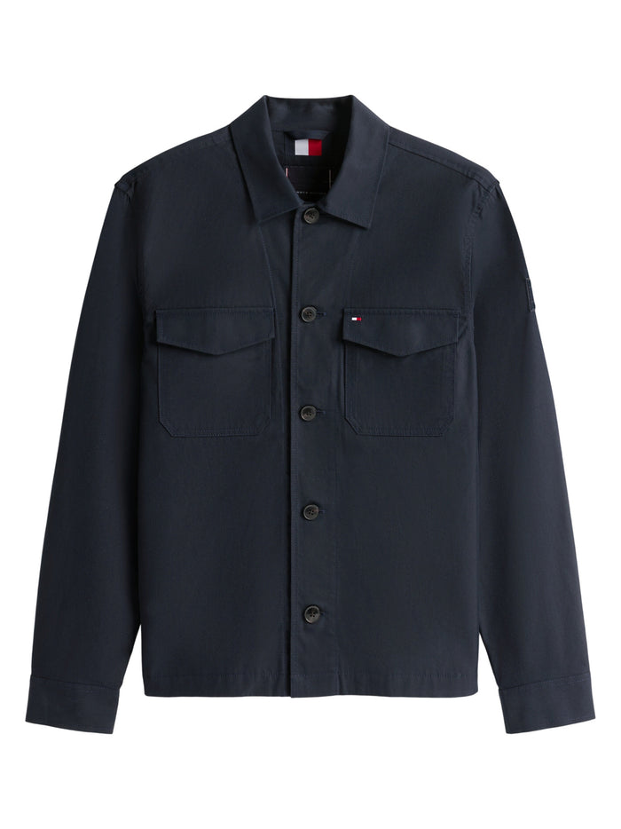 TOMMY HILFIGER Cotton Nylon Shirt Jacket Desert Sky