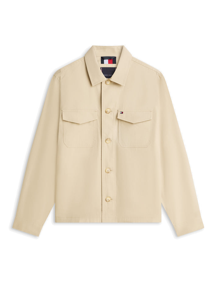 TOMMY HILFIGER Cotton Nylon Shirt Jacket Sandalwood