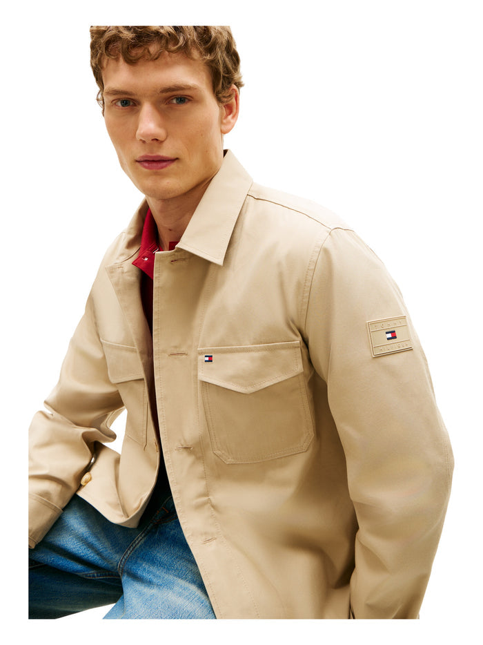 TOMMY HILFIGER Cotton Nylon Shirt Jacket Sandalwood - image 3