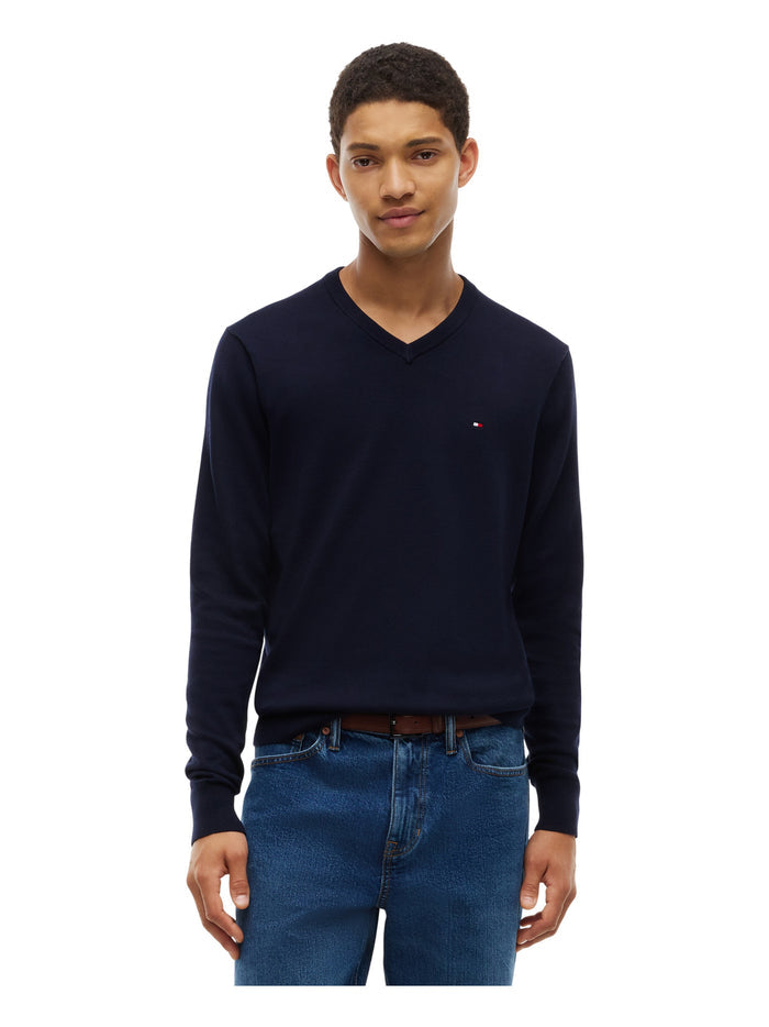 TOMMY HILFIGER Essential Cotton V Neck Desert Sky - image 2