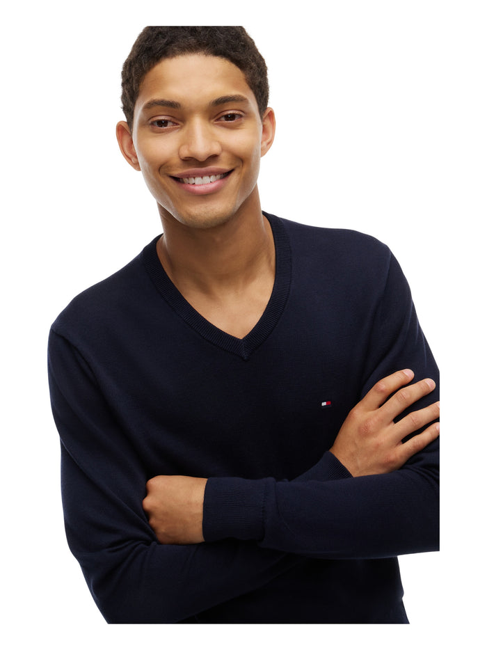 TOMMY HILFIGER Essential Cotton V Neck Desert Sky - image 4