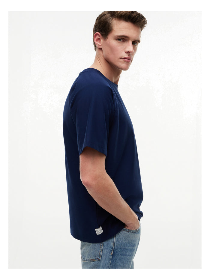 TOMMY HILFIGER Tommy Flag Elevated Tee Carbon Navy - image 4