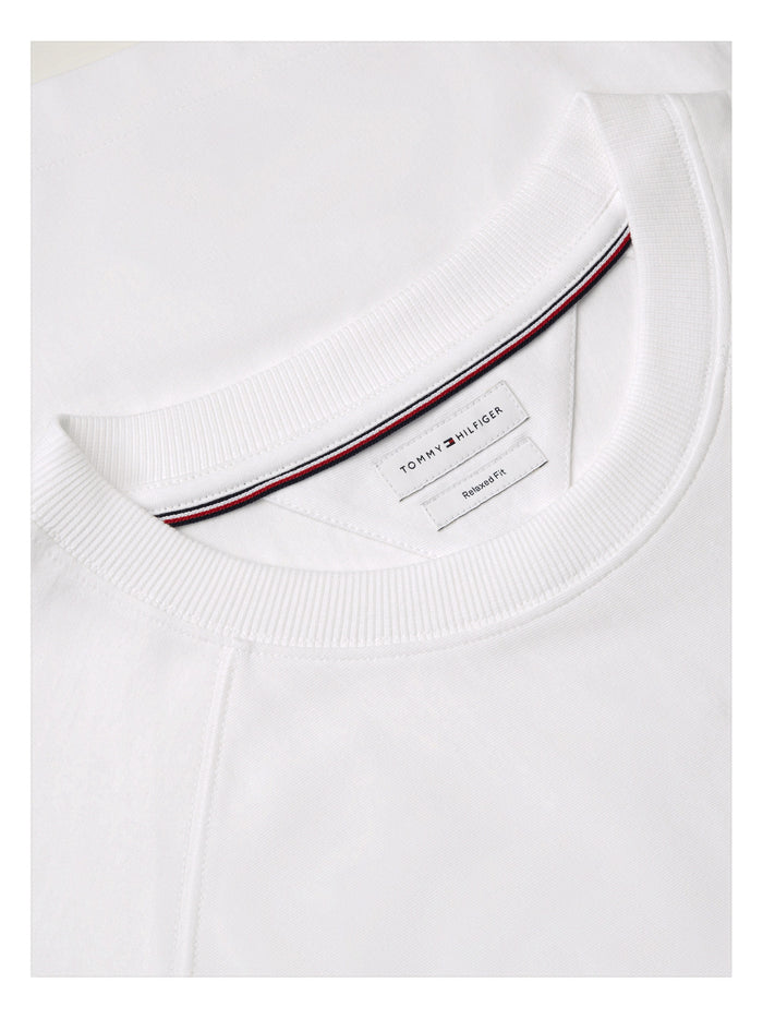 TOMMY HILFIGER Tommy Flag Elevated Tee White
