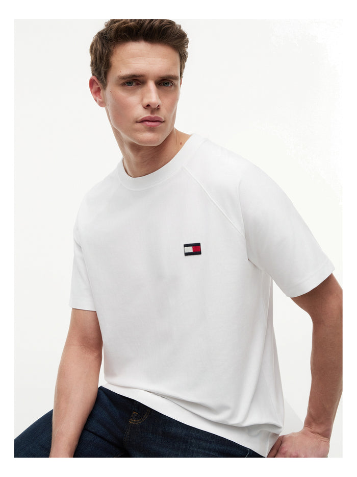 TOMMY HILFIGER Tommy Flag Elevated Tee White - image 4