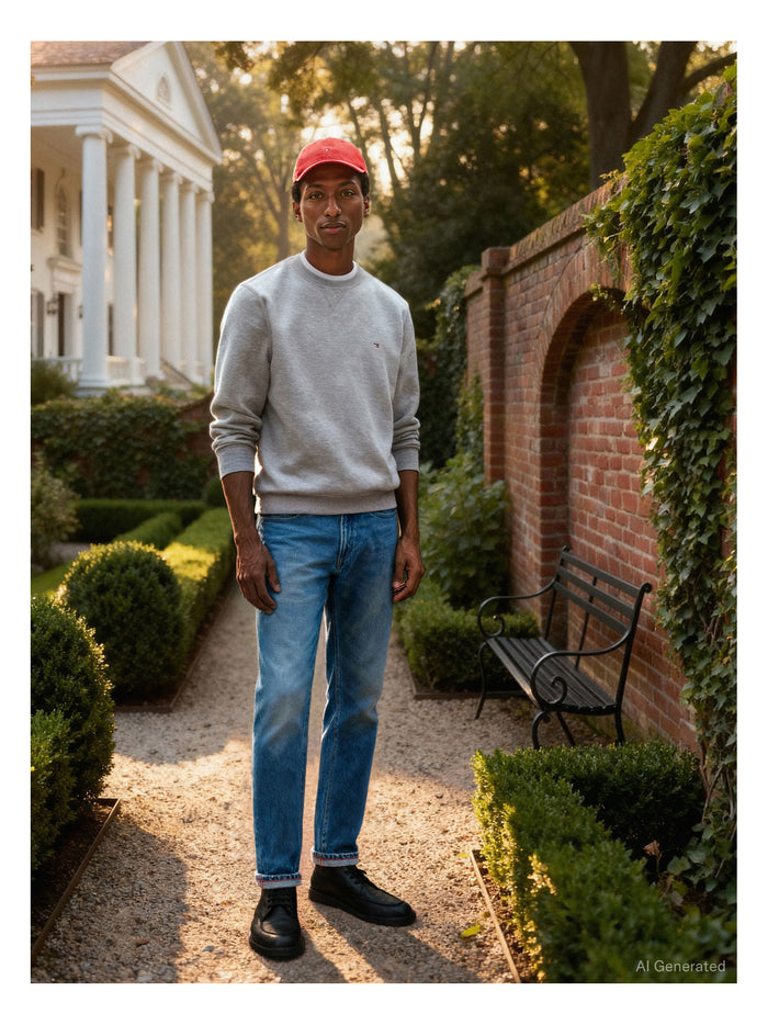 TOMMY HILFIGER Essential Fleece Crewneck Medium Grey Heather - image 6