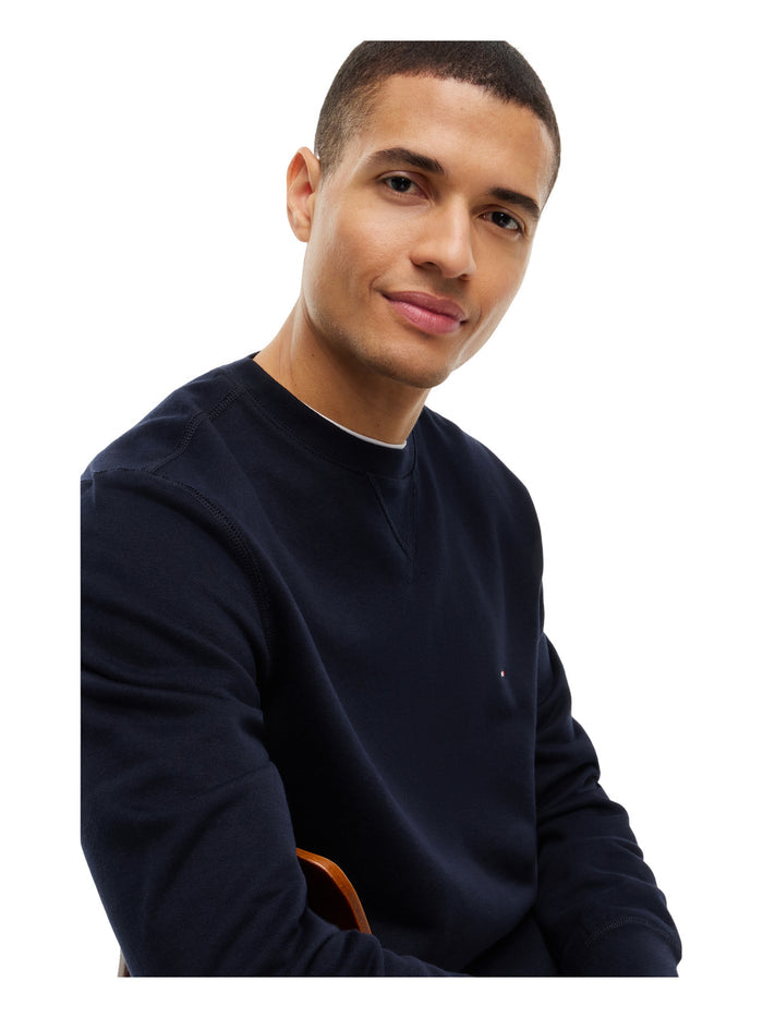 TOMMY HILFIGER Essential Fleece Crewneck Navy Blue - image 4