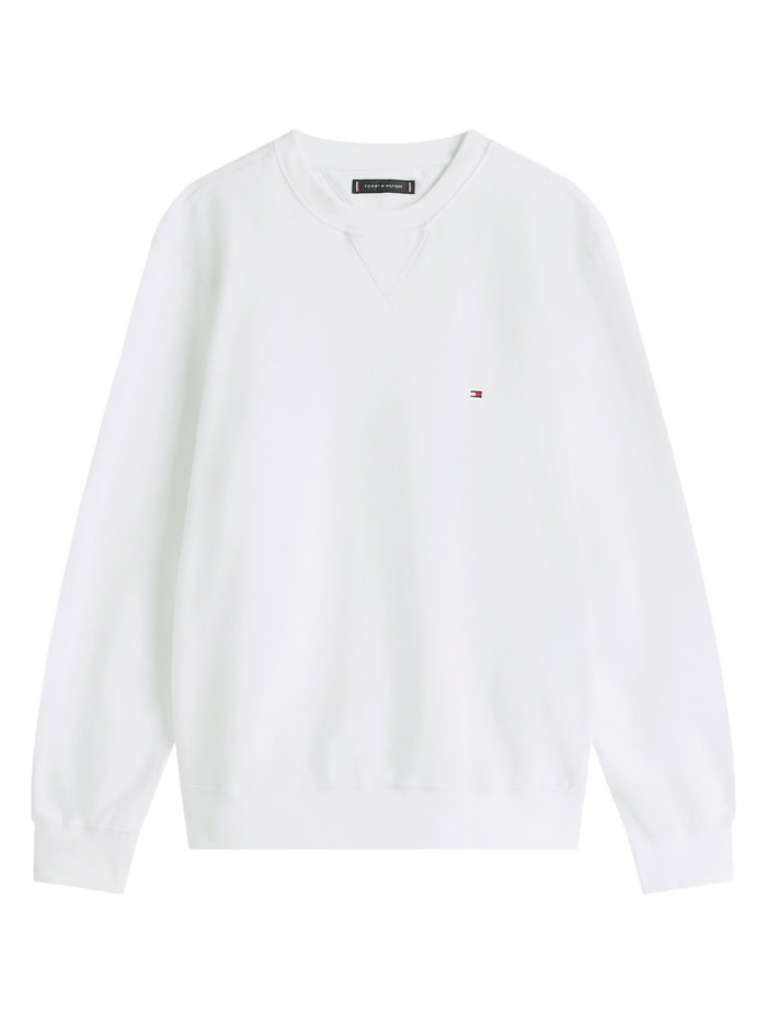 TOMMY HILFIGER Essential Fleece Crewneck White