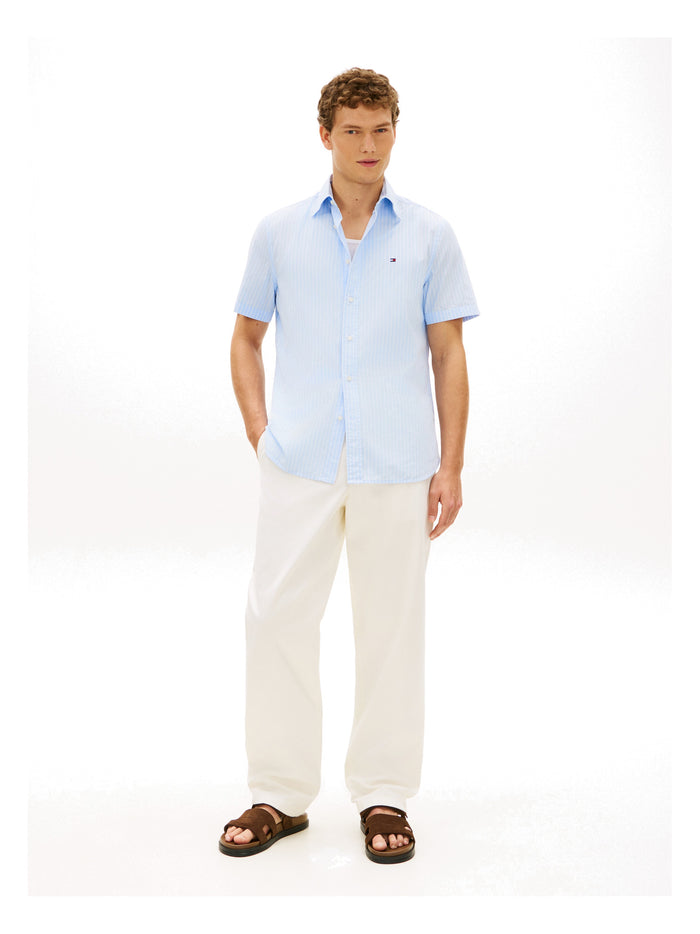 TOMMY HILFIGER Flex Poplin Stp Ss Shirt Sweet Blue / Stripe - image 4