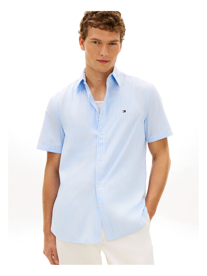 TOMMY HILFIGER Flex Poplin Stp Ss Shirt Sweet Blue / Stripe - image 2