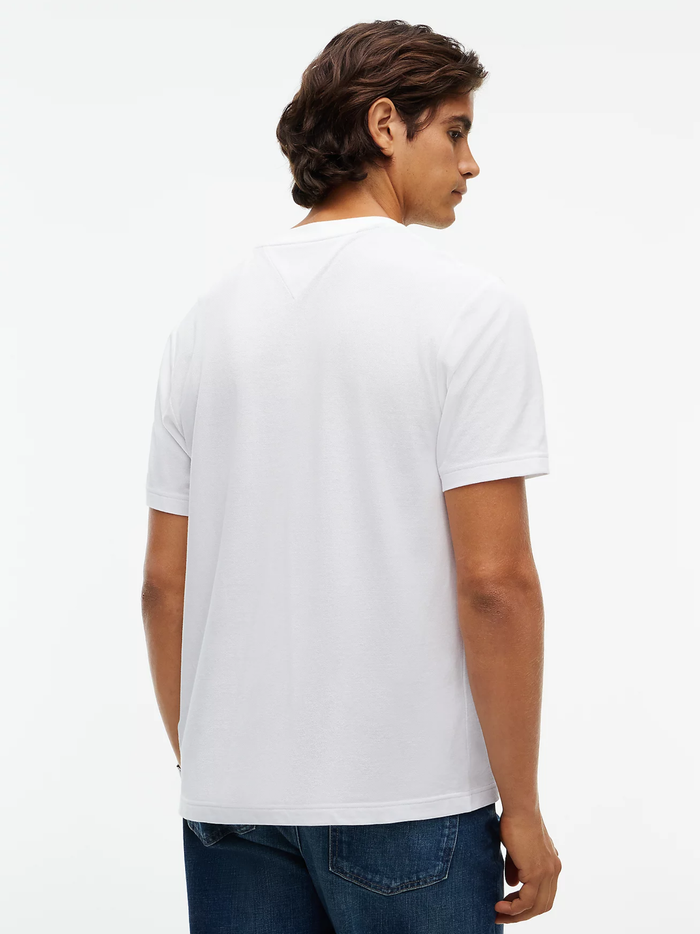 TOMMY HILFIGER Global Stripe Pocket Pique T-Shirt White