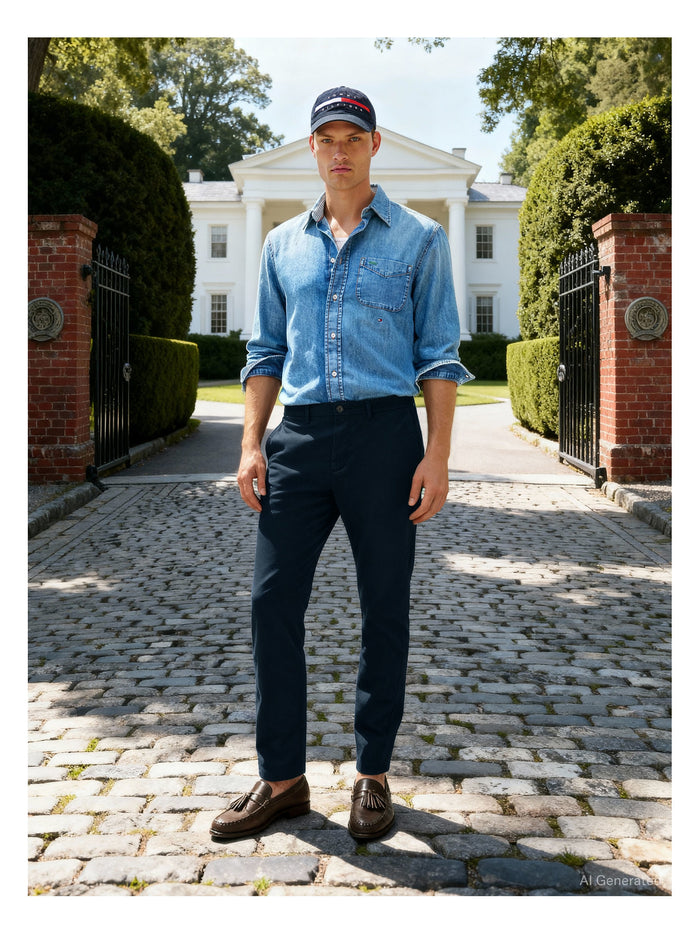 TOMMY HILFIGER Core Harlem Essential Twill Navy Blue - image 6