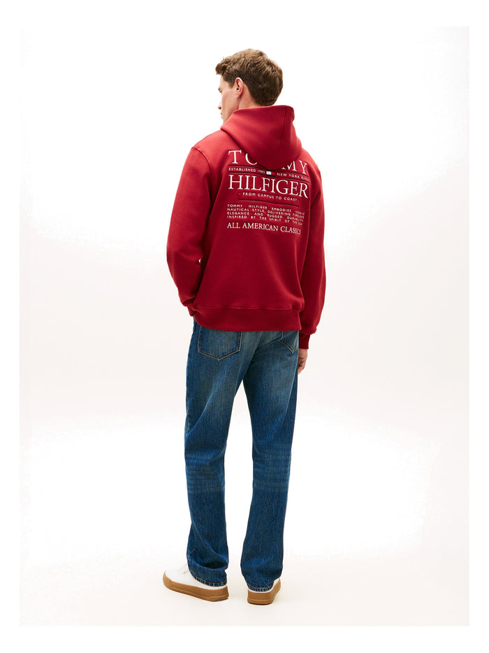 TOMMY HILFIGER Heritage Series Text Hoody Regatta Red - image 5