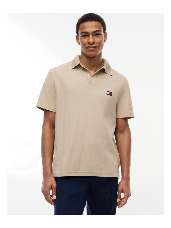 TOMMY HILFIGER Knitted Collar Classic Polo Sandalwood - image 2