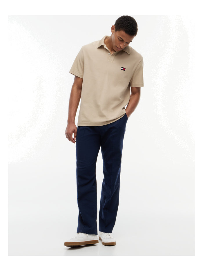 TOMMY HILFIGER Knitted Collar Classic Polo Sandalwood - image 3