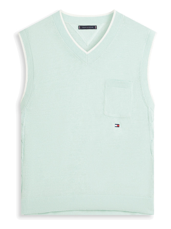 TOMMY HILFIGER T1 Summer Lw Vest Crushed Mint