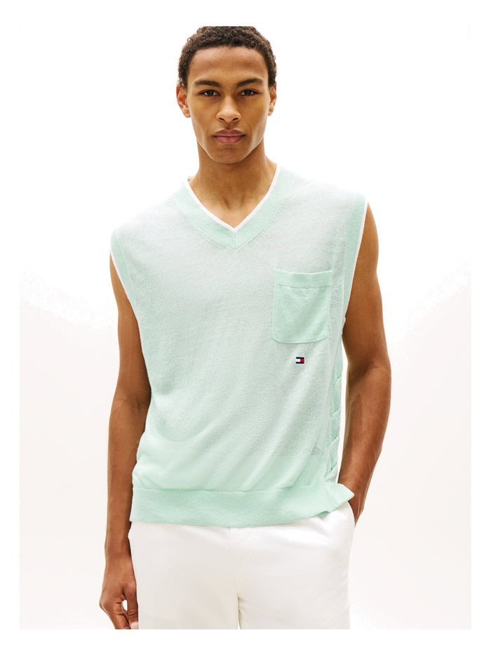 TOMMY HILFIGER T1 Summer Lw Vest Crushed Mint - image 2