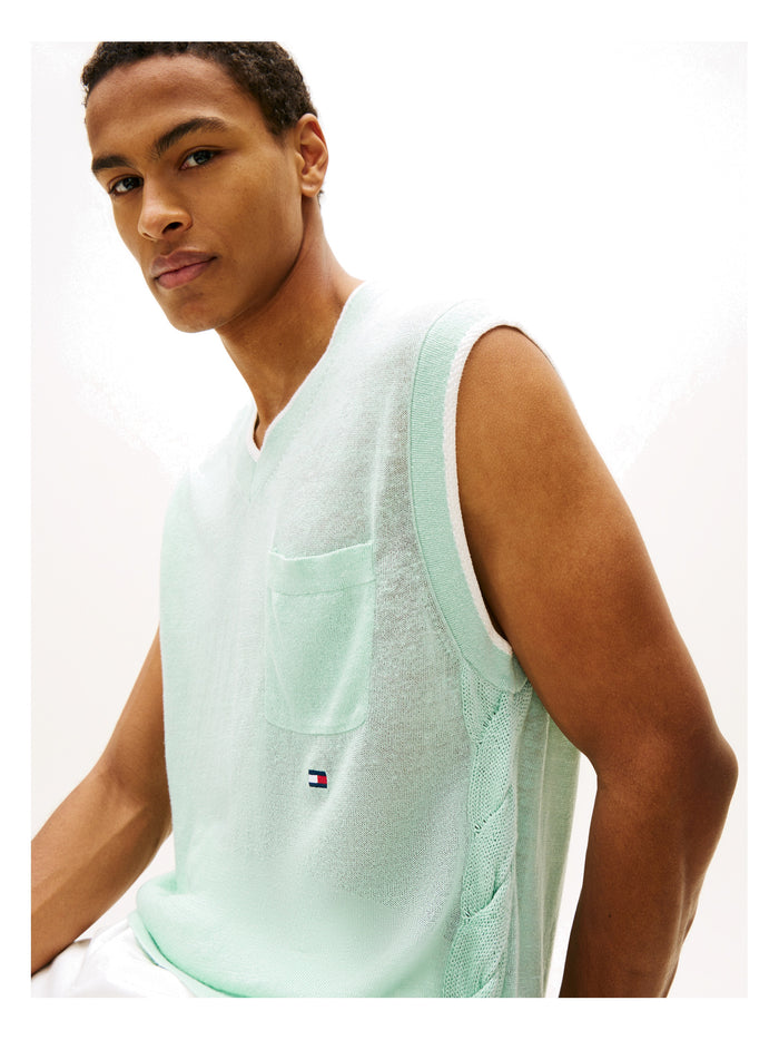 TOMMY HILFIGER T1 Summer Lw Vest Crushed Mint - image 3