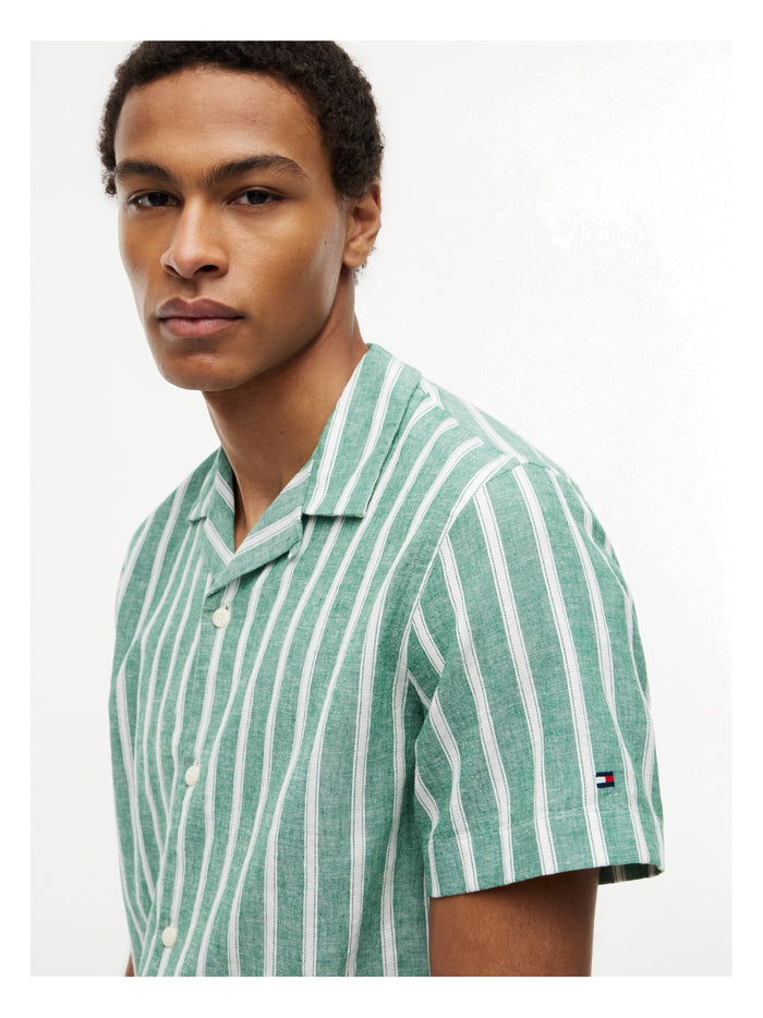 TOMMY HILFIGER Lin Blend Texture Stp S/S Rf Nouveau Green / Stripe - image 4