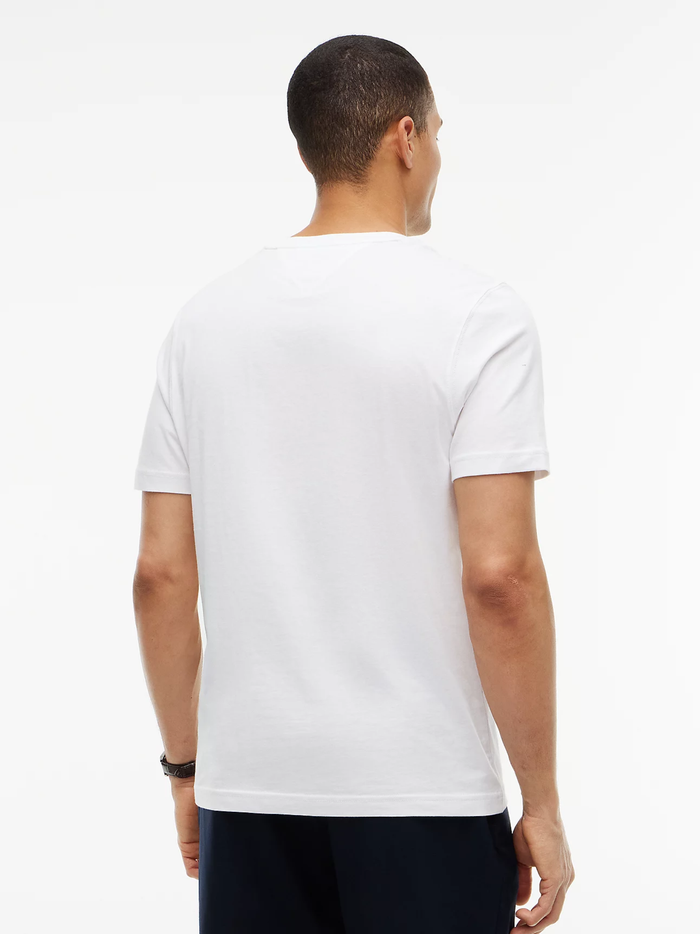 TOMMY HILFIGER Logo Embroidery Crew Neck T-Shirt White