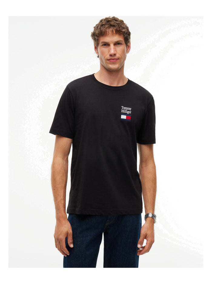 TOMMY HILFIGER Brand Love Text Stack Tee Black - image 2