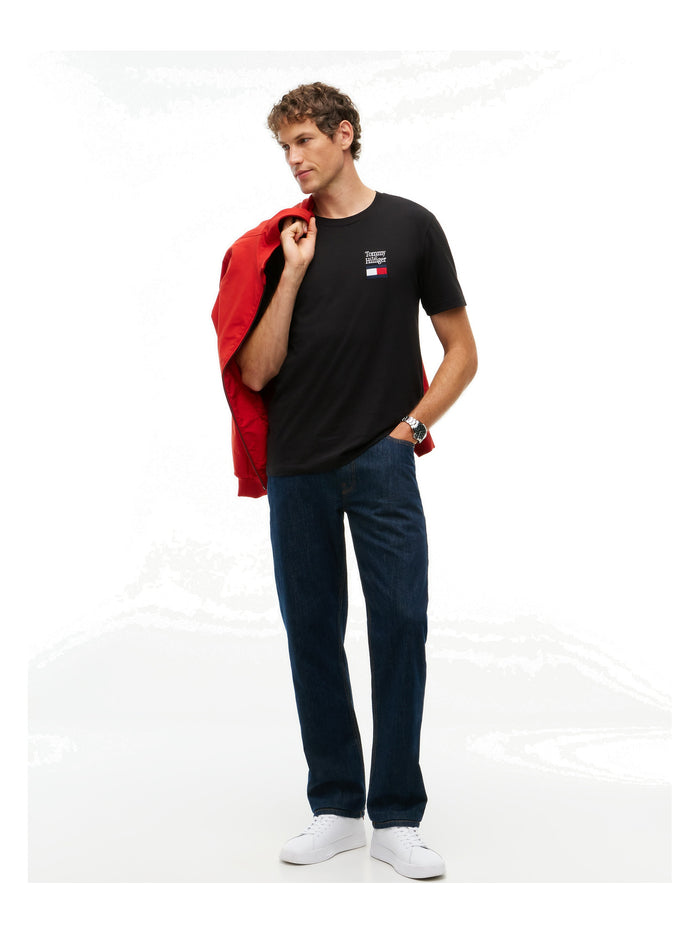 TOMMY HILFIGER Brand Love Text Stack Tee Black - image 3