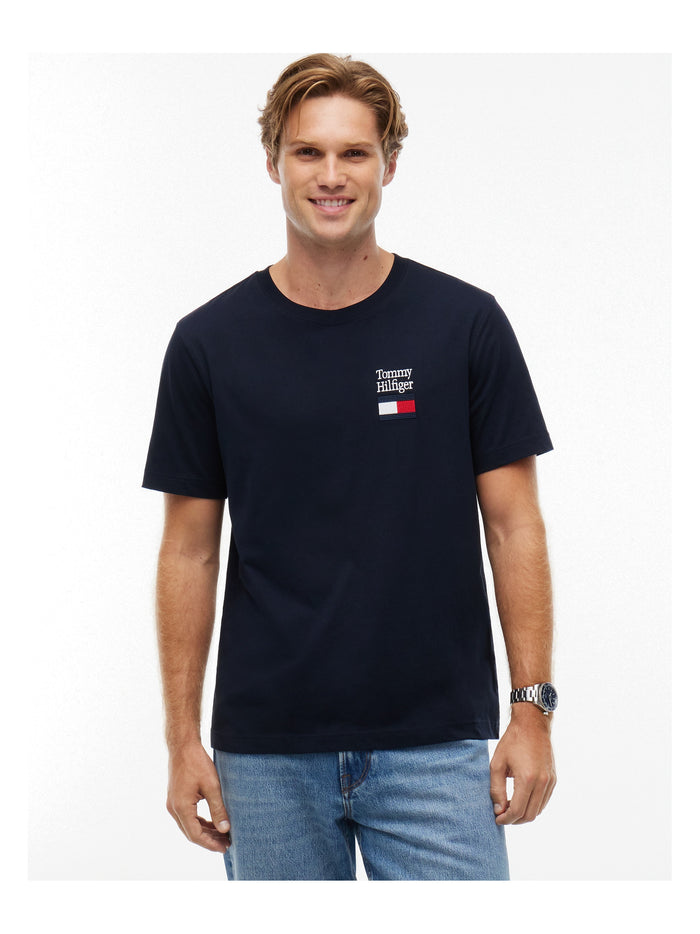 TOMMY HILFIGER Brand Love Text Stack Tee Desert Sky - image 2