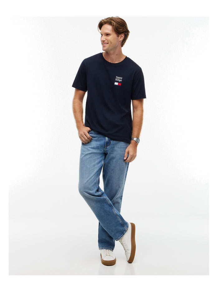 TOMMY HILFIGER Brand Love Text Stack Tee Desert Sky - image 3