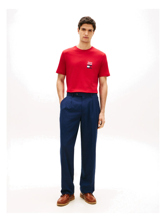TOMMY HILFIGER Brand Love Text Stack Tee Medium Red - image 4