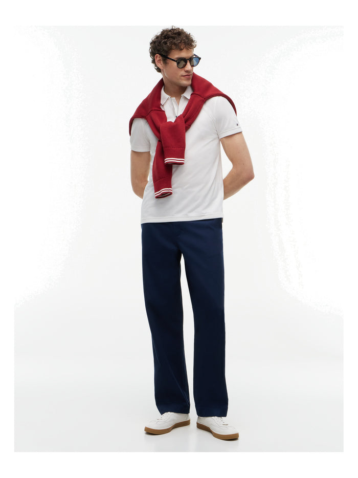 TOMMY HILFIGER Dc Performance Zip Polo Ivory/White - image 3