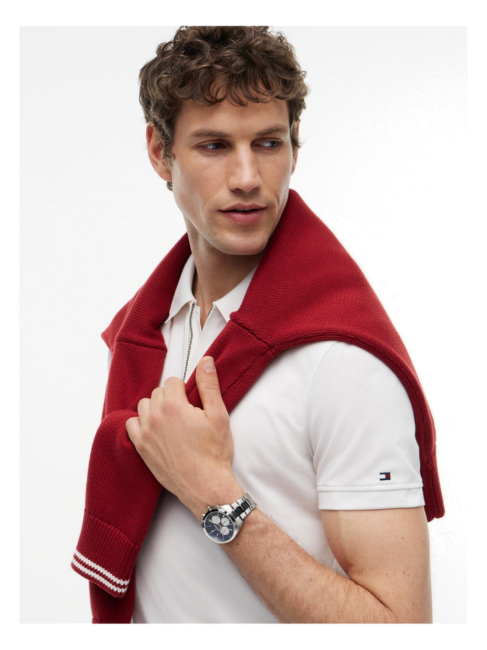 TOMMY HILFIGER Dc Performance Zip Polo Ivory/White - image 4