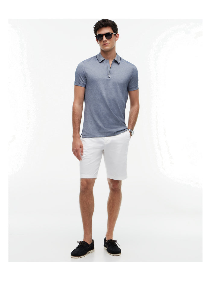 TOMMY HILFIGER Dc Performance Zip Polo Navy Iris/White - image 3