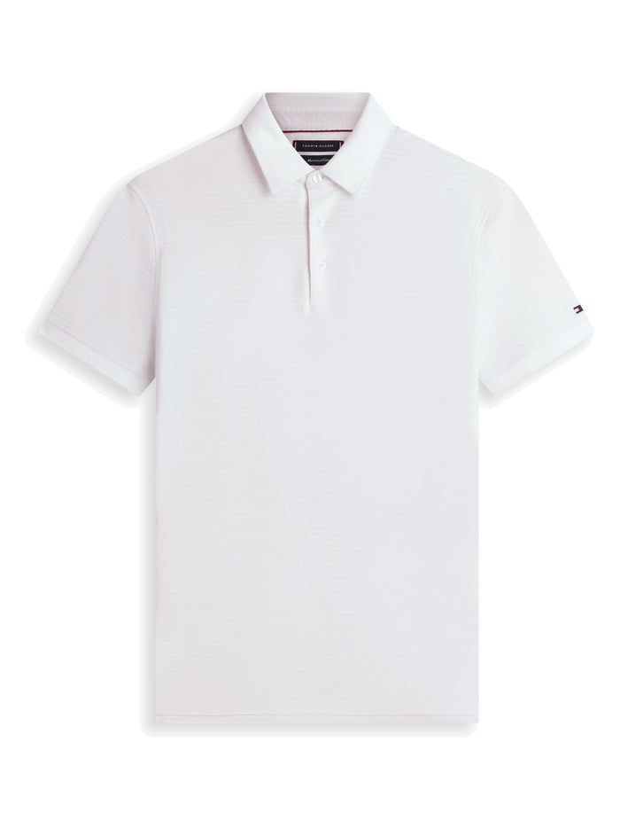 TOMMY HILFIGER Dc Tonal Texture Stp Polo White