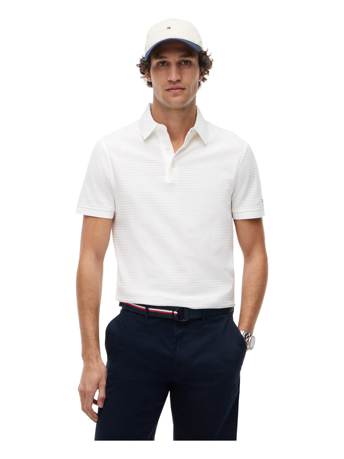 TOMMY HILFIGER Dc Tonal Texture Stp Polo White - image 2
