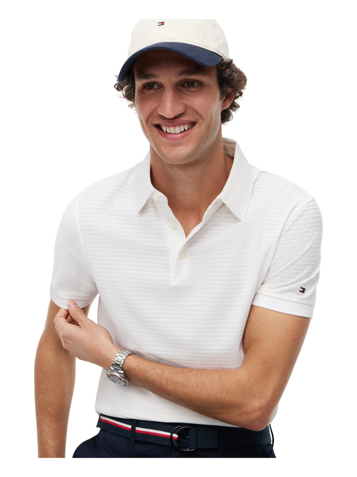 TOMMY HILFIGER Dc Tonal Texture Stp Polo White - image 4
