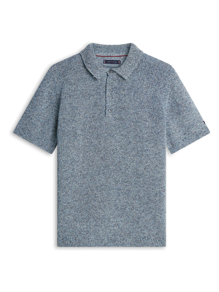 TOMMY HILFIGER Dc Spread Collar Mouline  Polo Navy Iris Multi
