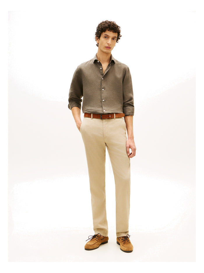 TOMMY HILFIGER Dc Linen Shirt Army Green - image 4