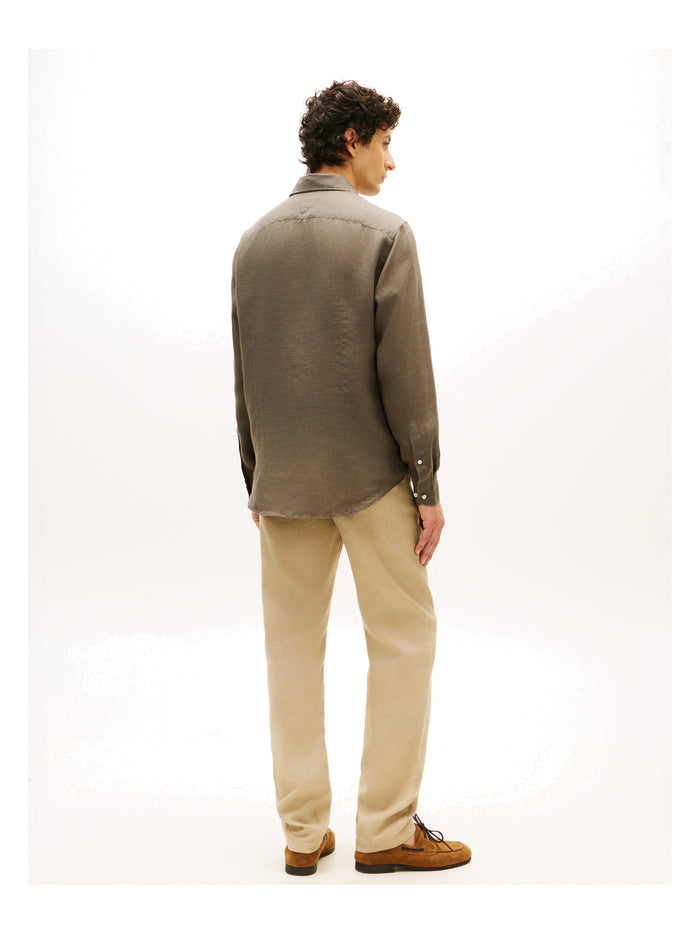 TOMMY HILFIGER Dc Linen Shirt Army Green - image 5