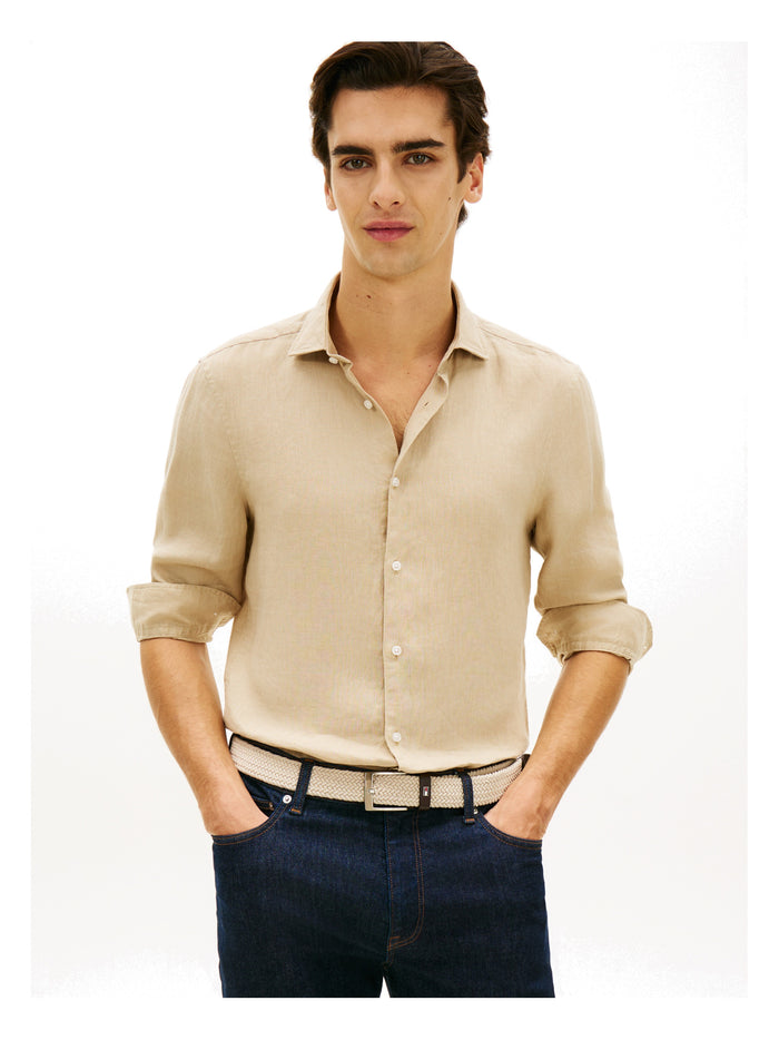 TOMMY HILFIGER Dc Linen Shirt Sandalwood - image 2
