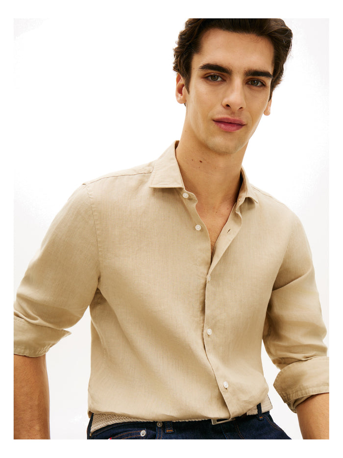 TOMMY HILFIGER Dc Linen Shirt Sandalwood - image 3